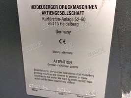 出售一台00年德国海德堡cd102-6L高配印刷机