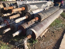 出售十根二手高速纸机带胶毛布辊，工作面5.25m，直径440mm